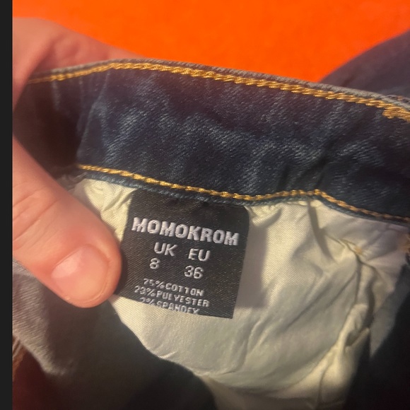 Momokrom (sold by Simons) faded blue pleated denim micro miniskirt NWT - Picture 11 of 12